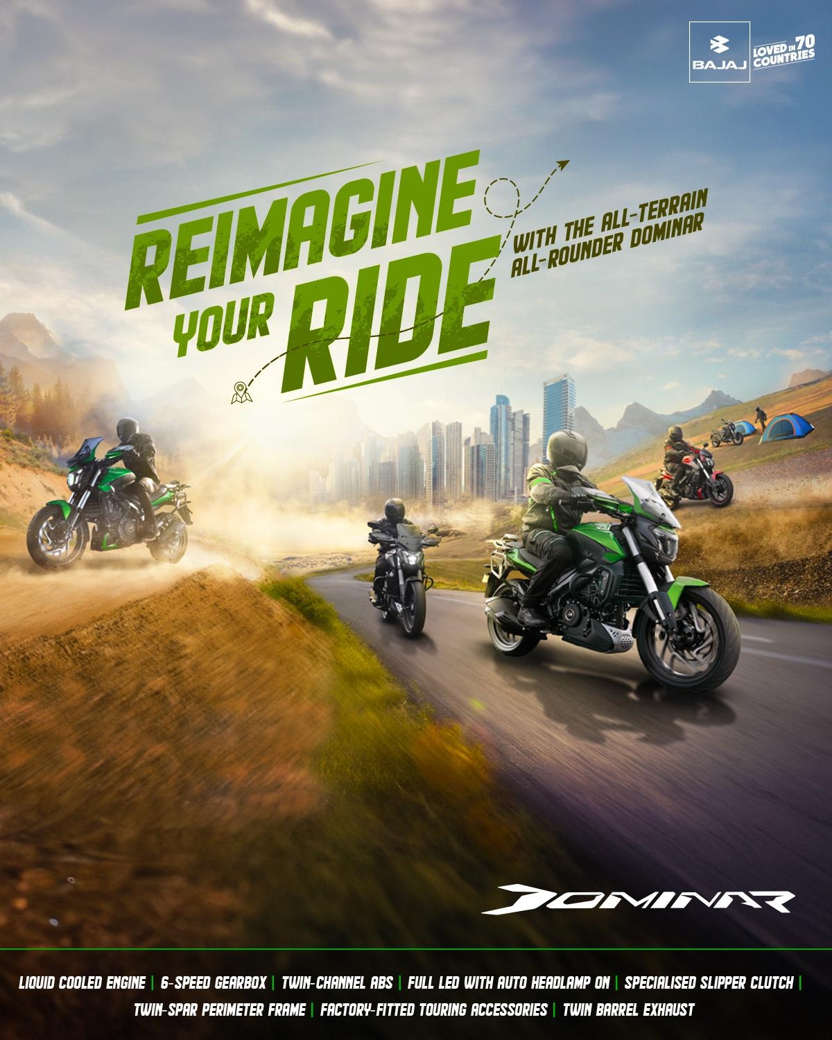 Bajaj Dominar — selected artwork, source slide 55